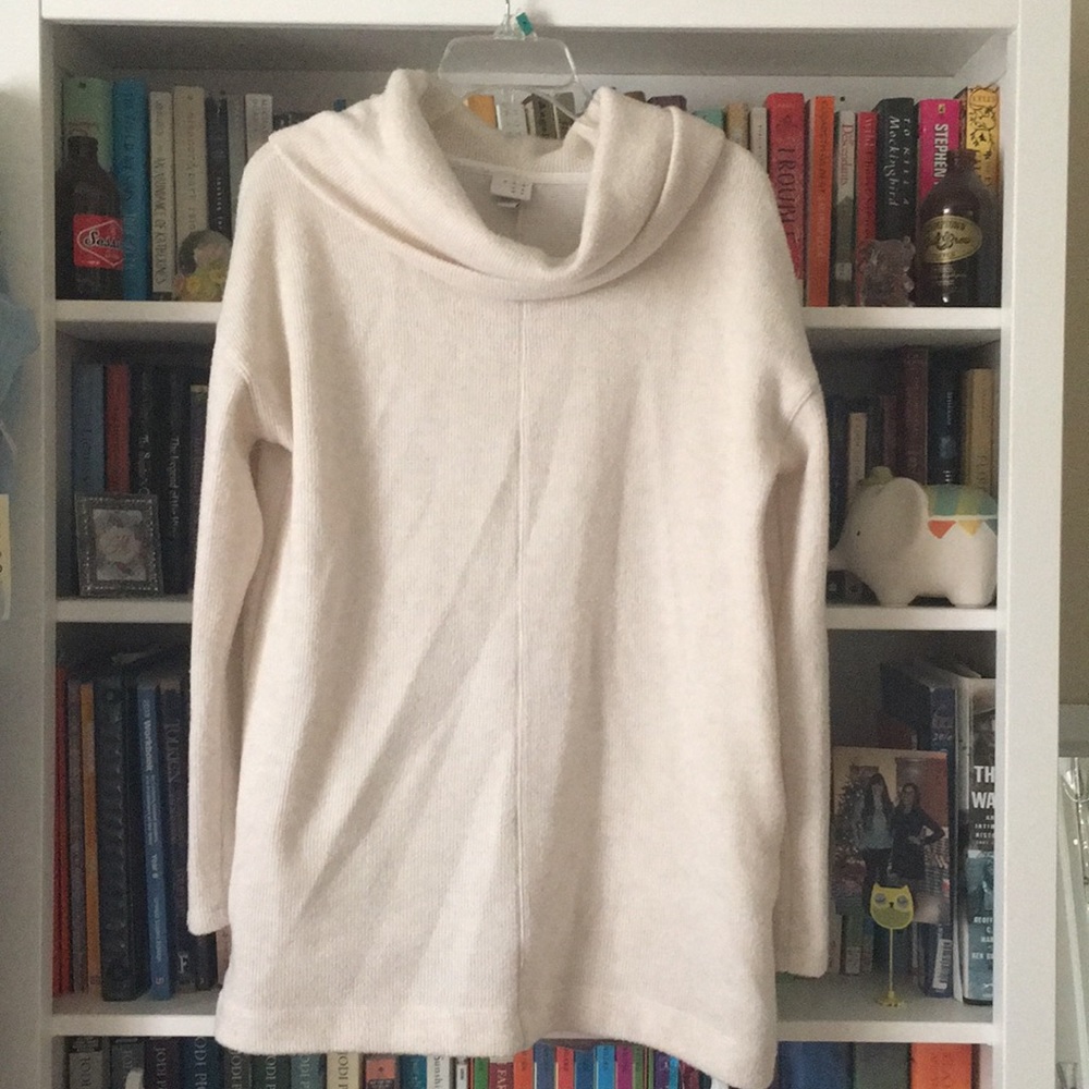 Target Cowl neck cream sweater tunic top